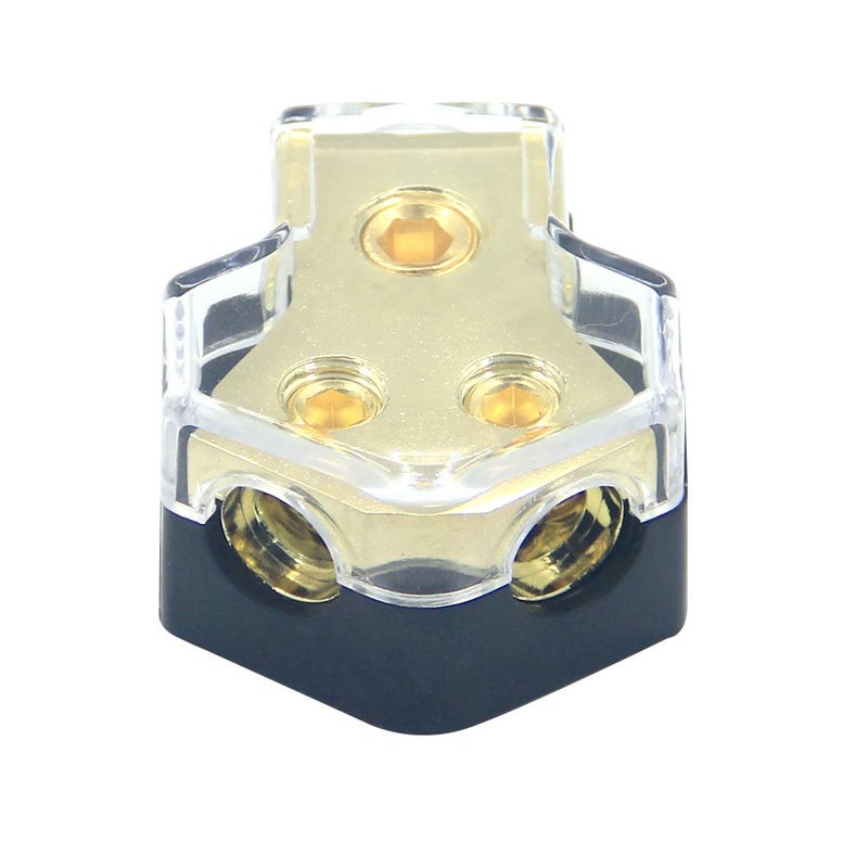 ZOOKOTO 0/2/4 Gauge in 4/8/10 Gauge Out Amp Power Distribution Block Car Audio Splitter 2 Way Outputs Power Distributor Block Fuse Holder - Image 1